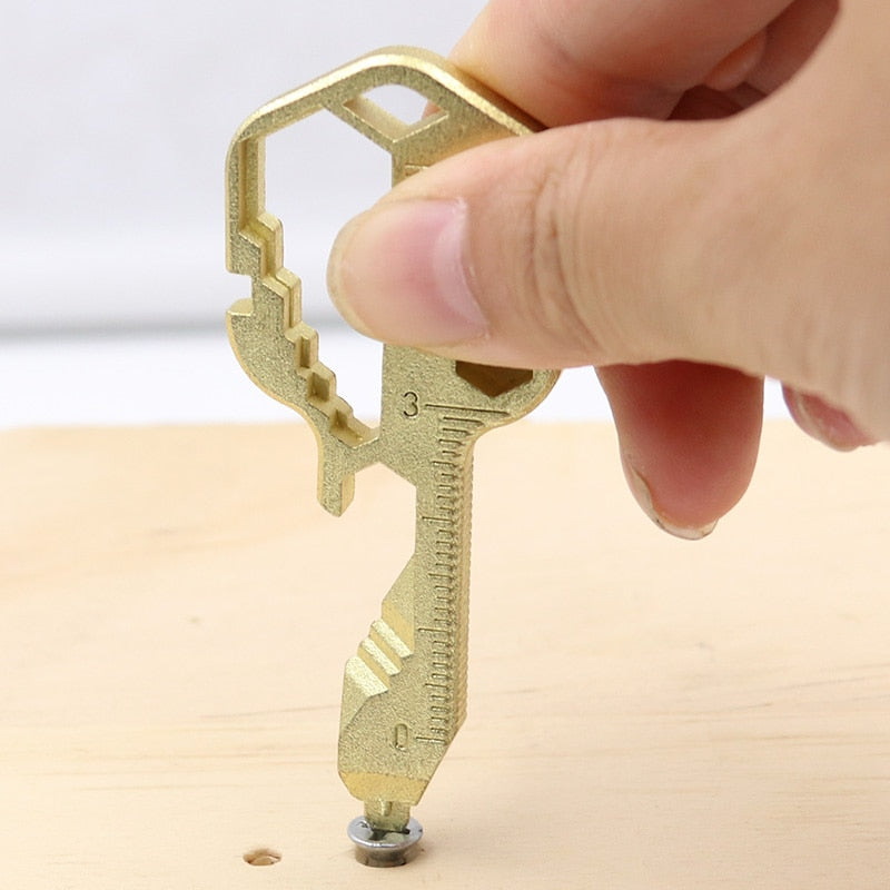 Mini Keychain Key Tool Metal Screwdriver Simulation Wrench