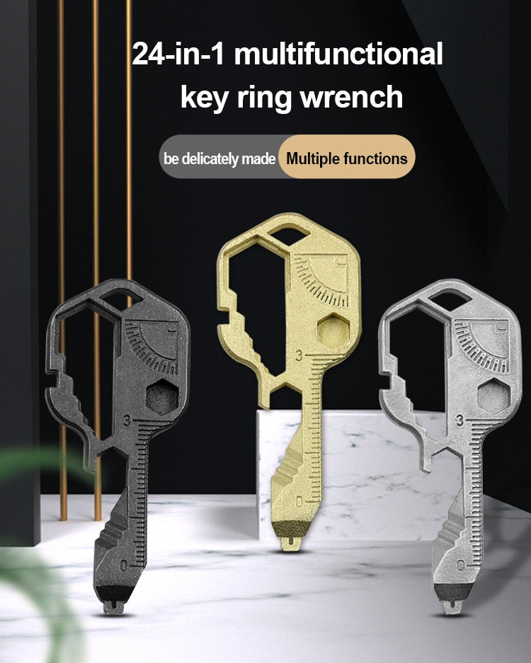 Mini Keychain Key Tool Metal Screwdriver Simulation Wrench