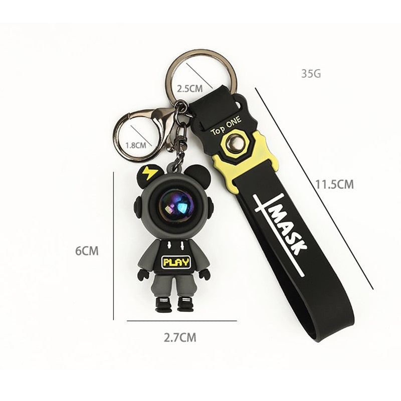 Colorful Bear Keychain for Backpack