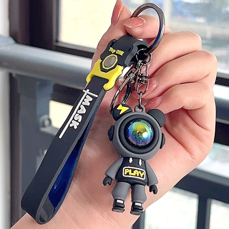 Colorful Bear Keychain for Backpack