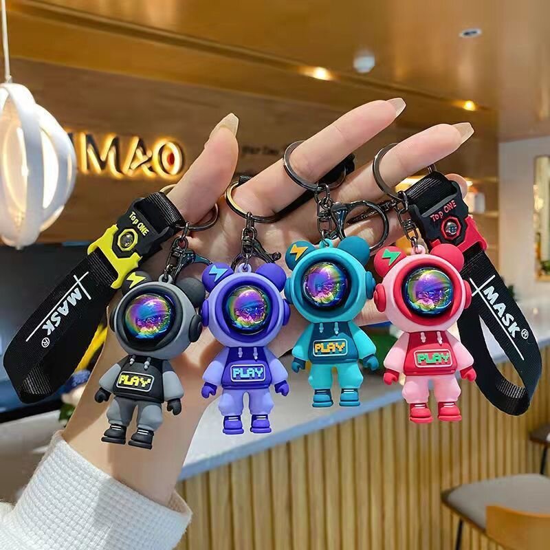 Colorful Bear Keychain for Backpack