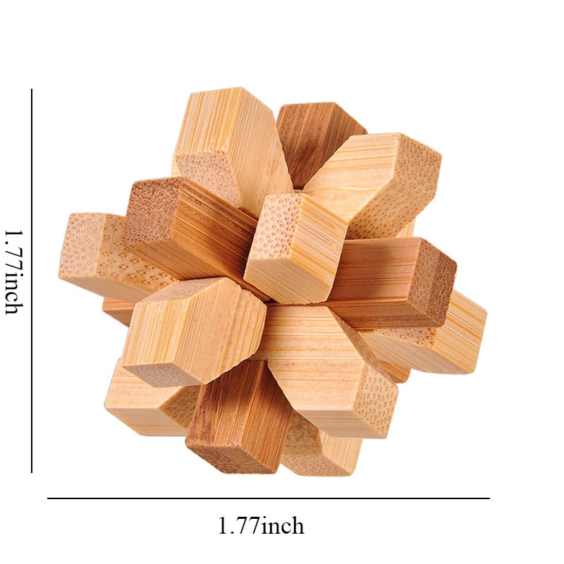 3D Wooden IQ Brain Teaser puzzle