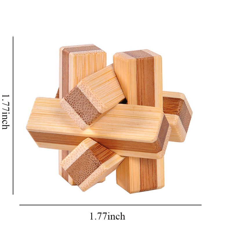 3D Wooden IQ Brain Teaser puzzle