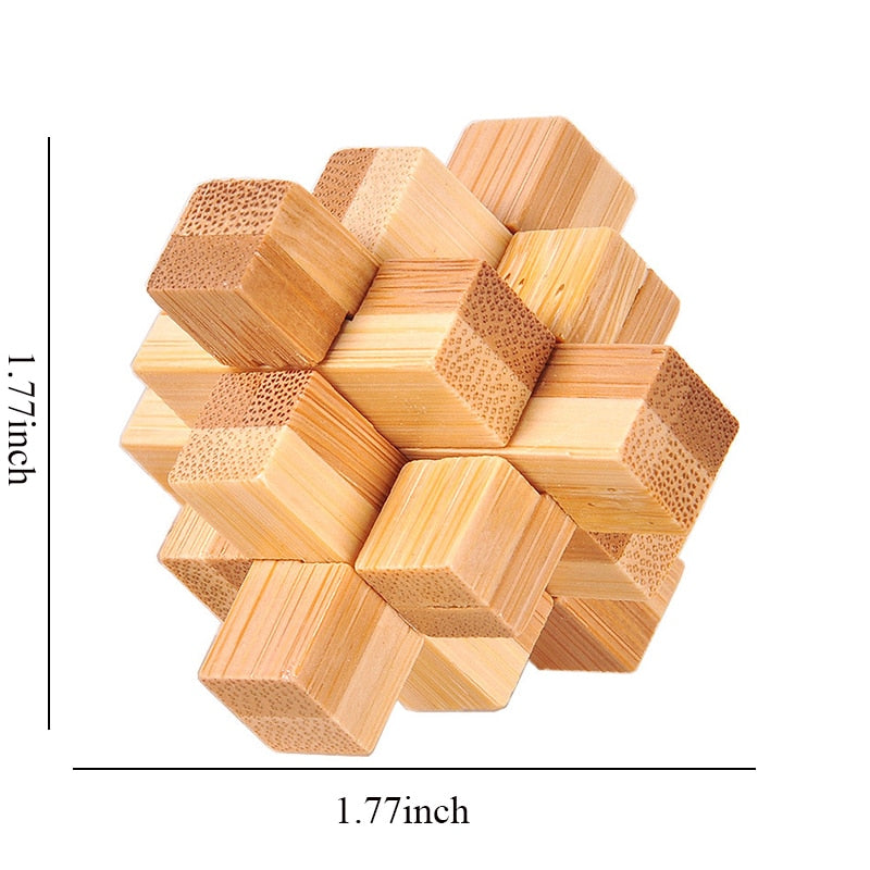 3D Wooden IQ Brain Teaser puzzle