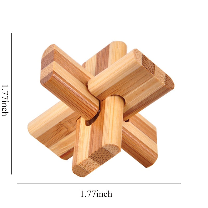 3D Wooden IQ Brain Teaser puzzle