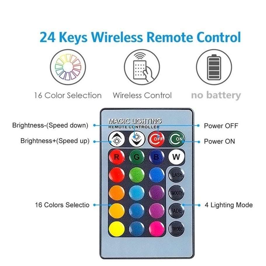 LED RGB Lamp Bulb Smart Remote Control