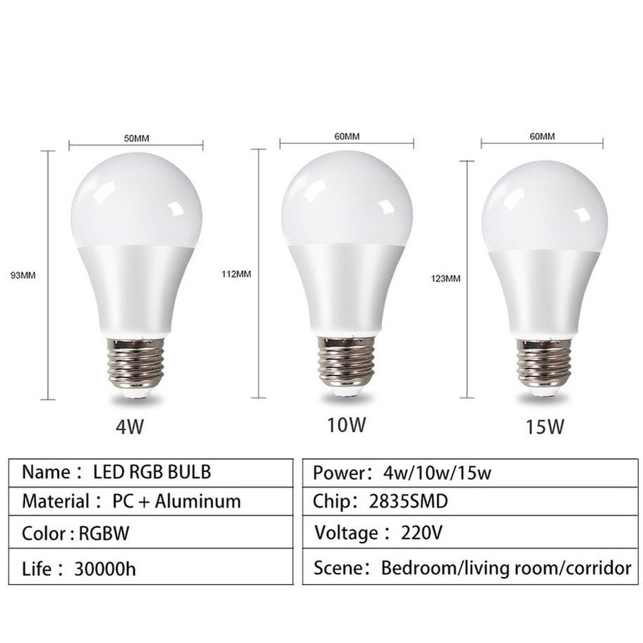 LED RGB Lamp Bulb Smart Remote Control